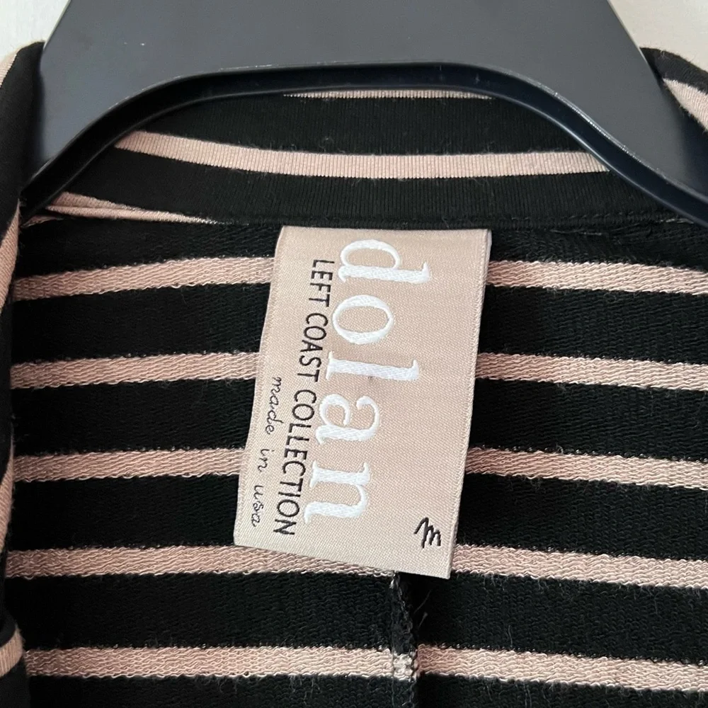 Anthropologie Dolan Left Coast Collection Open Front Striped Knit Blazer Size M